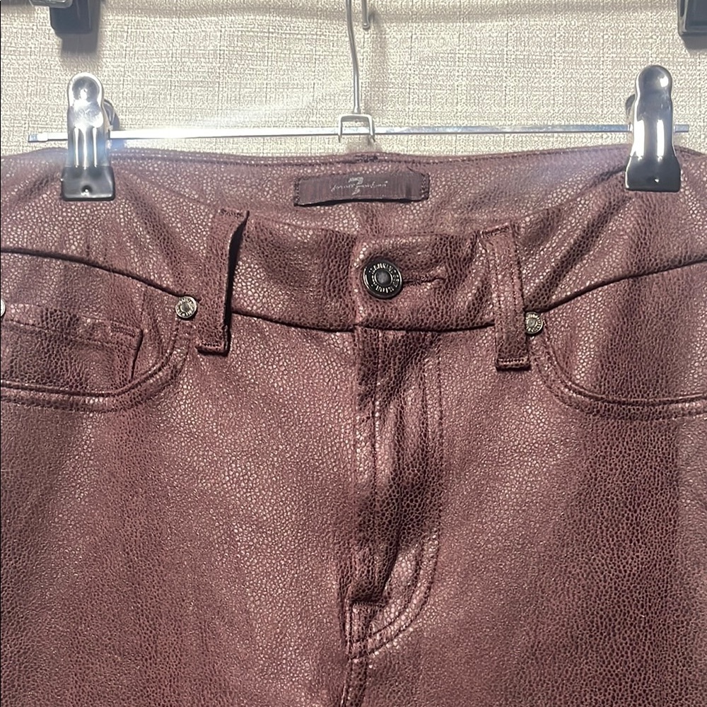 7 For All Mankind Burgundy Jeans Contemporary Style